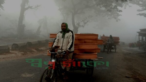 লালপুরে ঘনকুয়াশা ও শীতে জনজীবন বিপন্ন